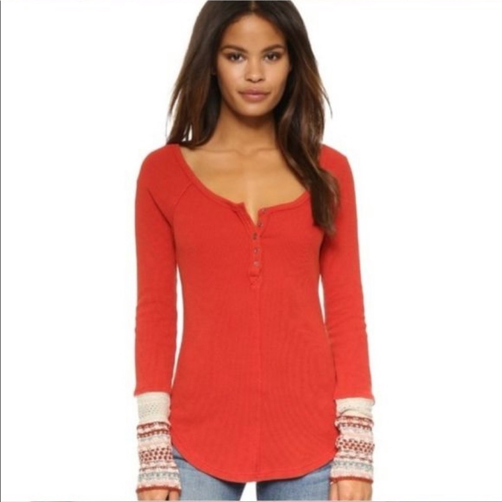 Free People Newbie Thermal Ski Lodge Henley